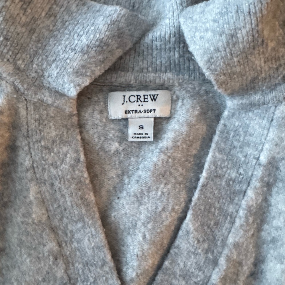 J. Crew Women's V-Neck Sweater in Soft Gray